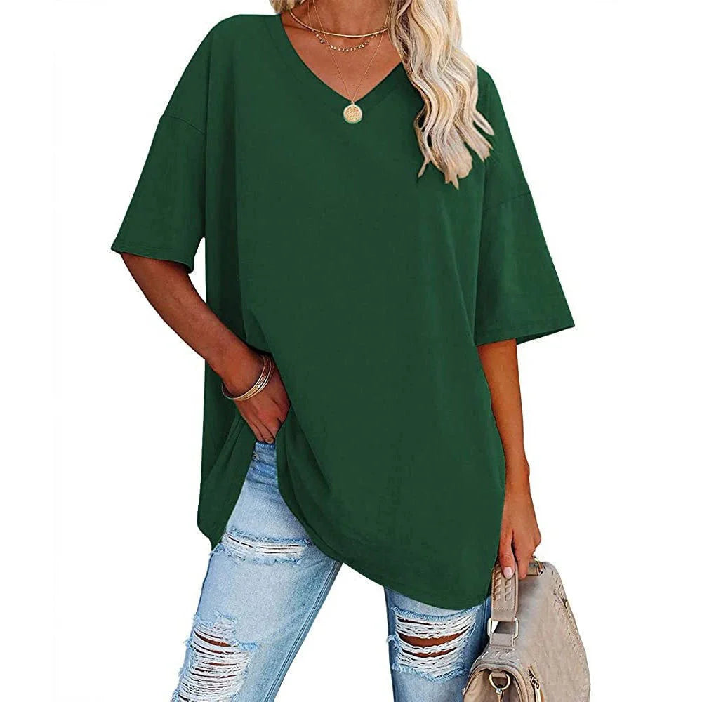 Bella™ Oversized V-neck T-shirt