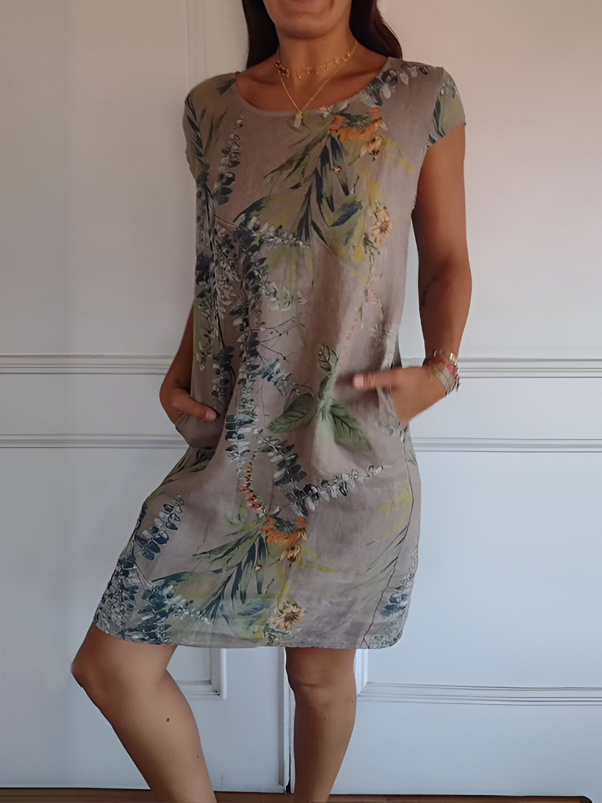 Mila™ Printed Dress with Pockets