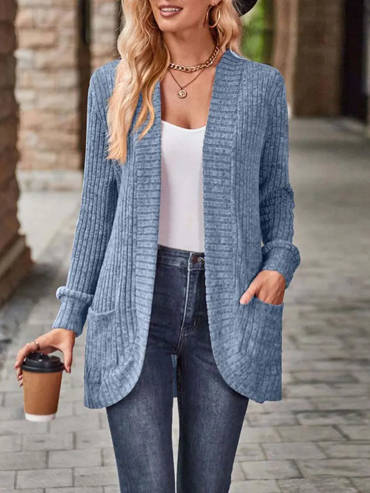 Mariana™ | Ribbed Cardigan with Pockets