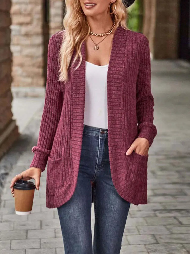 Mariana™ | Ribbed Cardigan with Pockets