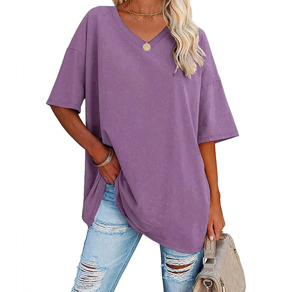 Bella™ Oversized V-neck T-shirt