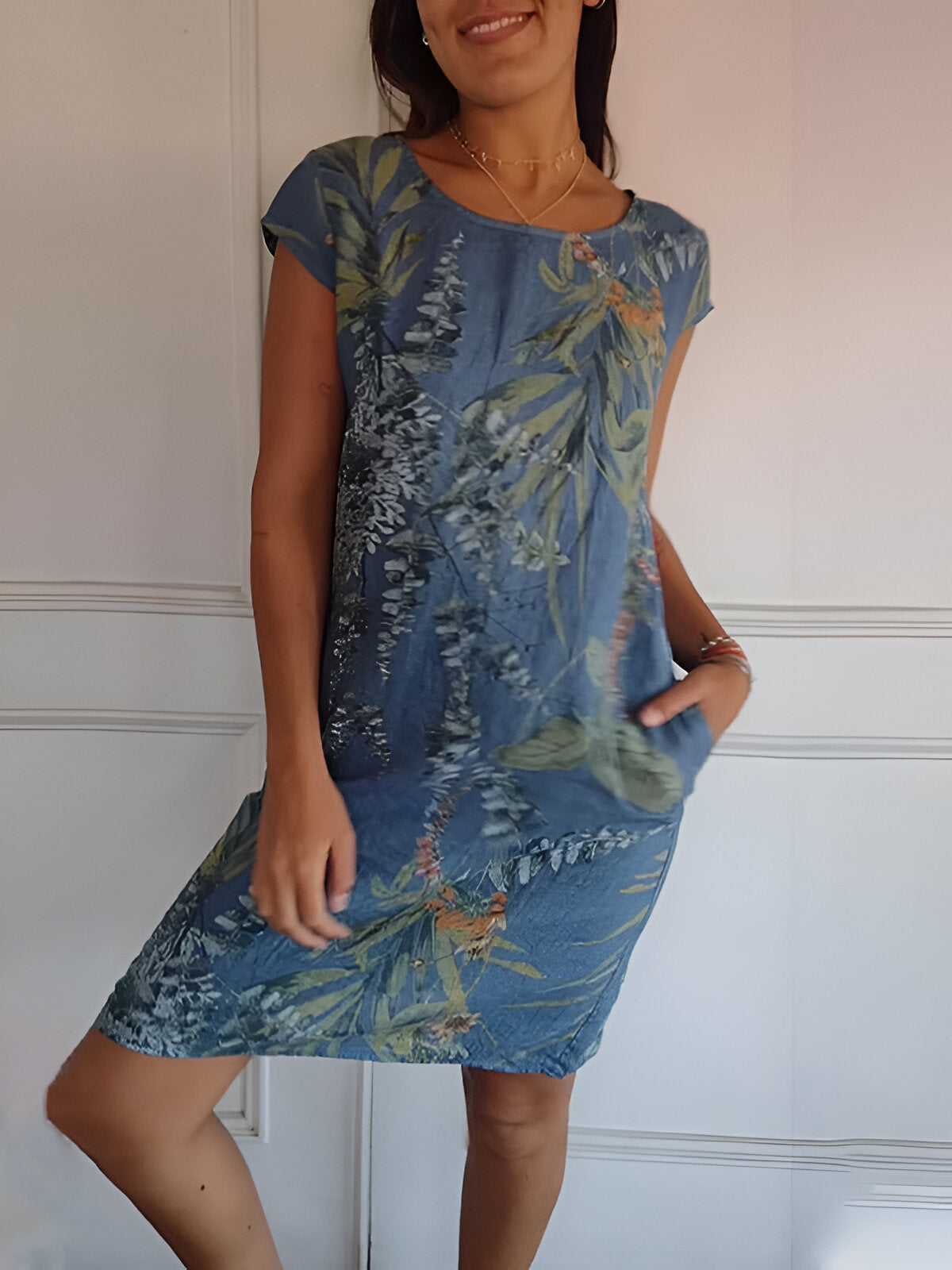 Mila™ Printed Dress with Pockets